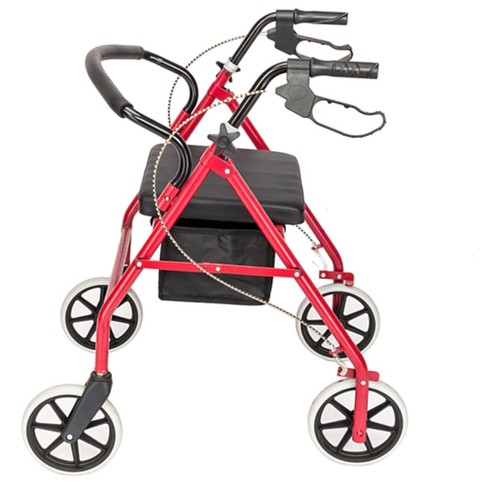 Iron walker with wheels black - with,