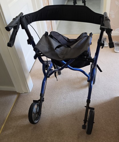 Blue wheel rollator - 4, walker