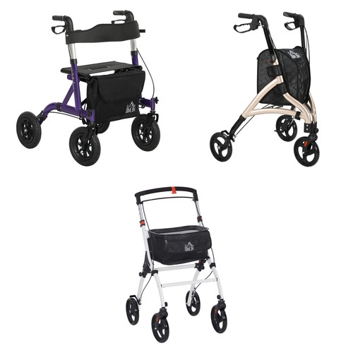 Folding rollator walker - rollator, with