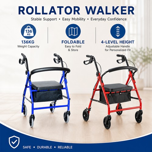 Folding wheel rollator - 4,