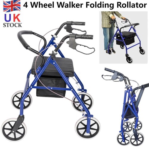 Blue wheel mobility walker - 4,