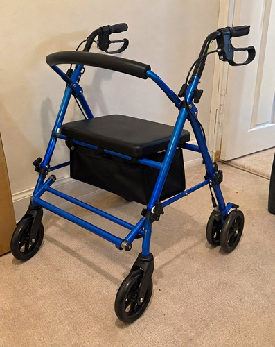 Garvee blue wheel rollator - 4-wheel,