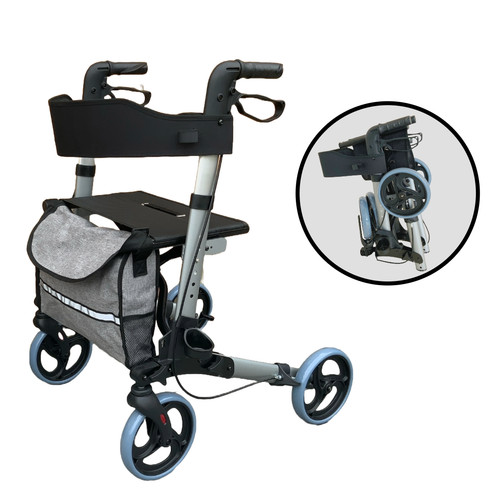 Rollator wheel double - 4-wheel, double-fold