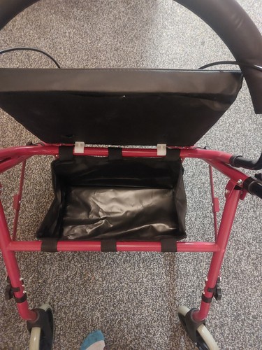Red wheel rollator walker - red, 4-wheel