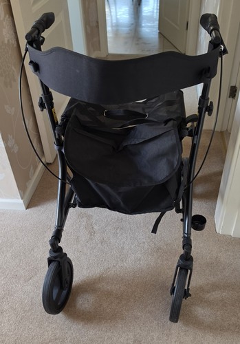 Black wheel rollator - black, 4