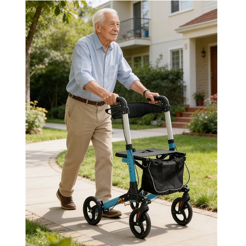 Wheel rollator walker - walker, with